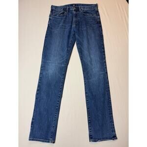 Mens GAP Denim Slim Jeans 32x34 Medium Wash Straight Fit Classic